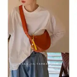 uホームナイロンキャンバスバッグ女性2021年夏新しい流行のファッションサドルバッグオールマッチインメッセンジャーバッグ餃子バッグ