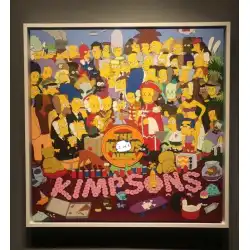 THEmandkawsALBUMサザビーズの1億枚のプリントビートルズシンプソンのトレンド装飾絵画フレームレス手描き