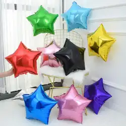 インフレータブル誕生日パーティー小さな星の光気球は空に飛ぶ赤い五芒星形パターンアルミフィルムバルーン