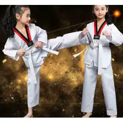 Yuwu JiadeTaekwondo衣類子供用大人の初心者長袖半袖男性と女性のカスタム秋と冬のズボン