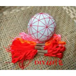 1.蹴鞠：伝統的なおもちゃのてじゅうボール北東の大きな花の布2.半製品の材料パッケージ（ビデオ教育付き）