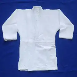 柔道スーツ子供用柔術武道標準長袖白夏服練習着中華風ベルト時計