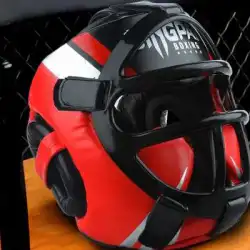 完全に囲まれたボクシングヘルメットマスクヘッドガード大人の戦いサンダムエタイヘッドギア男の子トレーニングプラス。
