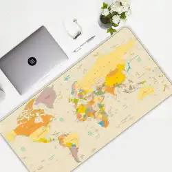 レトロな世界地図のマウスパッド特大のゲームオフィス家庭学習コンピュータキーボードテーブルマットはカスタマイズすることができます