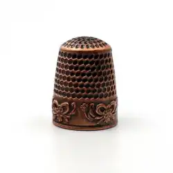 フィンガーガードフィンガーセットクロスステッチツール純銅指ぬき厚め鉄ネイルセット多機能縫製DIYツールS