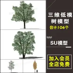 SUスケッチマスターモデルガーデンアーキテクチャ屋外景観ツリー3D植物モデルマテリアルライブラリ