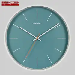 北欧シンプルモダンラウンドクォーツ時計リビングルームミュート寝室時計壁時計中国の動きバッテリー壁時計