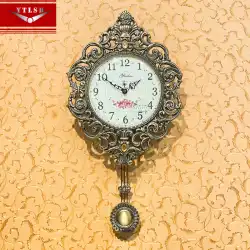 ヨーロピアンスタイルの時計Lishengムーブメントリビングルームの壁時計ホームレトロな金属の壁時計中国の新しいファッションの壁時計