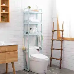 トイレラック床から天井までの多層バスルームラッククリエイティブ洗濯機トイレ収納ラックW6