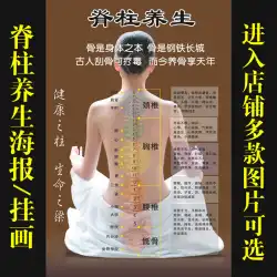 漢方薬健康博物館ぶら下がっている装飾的な絵画美容サロンポスター宣伝写真人体経穴鍼灸スパイン663
