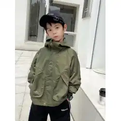 子供服の秋の服2021年の新しい男の子のフード付きジャケット西洋スタイルの大きな子供服韓国版のトップトレンド