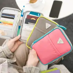 ドキュメント収納バッグ多機能パスポートバッグ海外旅行カードバッグ収納財布ポータブルチケットクリップ保護スリーブ