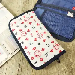 日本の漫画ドキュメントバッグ多機能ポータブル収納バッグ旅行パスポートバッグパスポートホルダーチケットホルダーカードホルダー