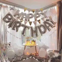 誕生日アレンジアルミフィルムバルーン子供大人お誕生日おめでとう英語アルファベット装飾happybirthday