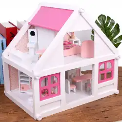 子供の遊びの家の家の別荘のおもちゃの女の子のミニシミュレーション人形の家の王女の部屋の木製家具セット