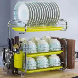 皿ラックキッチン用品を置く排水ラックキッチンプラスチック製の小さな収納食器洗い漏れバスケットキッチン皿や皿を置く