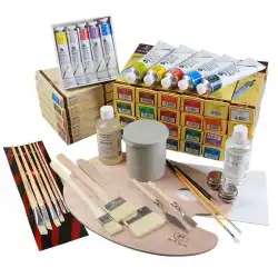油絵具ツールセット24色50 / 170ML油絵油絵具手描き素材スクレーパーパレット