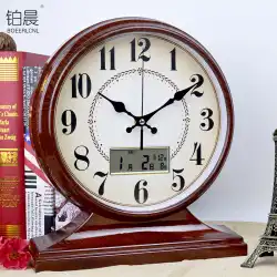 ボーヘンヨーロッパのレトロな卓上時計牧歌的なリビングルームの時計創造的な時計ベッドサイドの時計寝室サイレントテーブル時計クォーツ時計