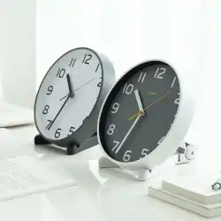 リビングルーム卓上時計デスクトップ時計の装飾品ヨーロッパスタイルの創造的な卓上時計寝室振り子時計ミュート時計デスクトップ小さな壁掛け時計