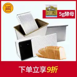 Sanneng450g焼きトーストボックス型焦げ付き防止トーストゴールデン焦げ付き防止ホーム蓋付きベーキングDIYスポット