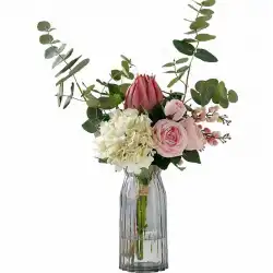 花を保持しているinsシミュレーション花結婚式の装飾花の装飾テーブルフラワーライト高級シミュレーションブーケリビングルームの装飾