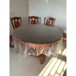 50透明使い捨てテーブルクロス大円卓結婚式正方形家庭用結婚式プラスチック防水テーブルクロス正方形テーブルミール