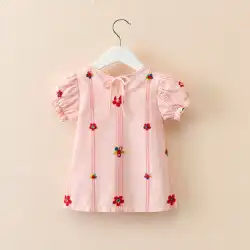 女の子の夏服半袖2020新しいシャツベビーシャツ綿のベビーシャツ子供用Tシャツ女の子のトップトレンド