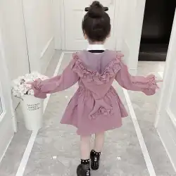 子供服女の子用ウインドブレーカーミドル丈子供服秋の服2020年春秋新春中年子供用韓国版女の子の洋服
