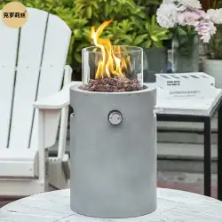 プロパンガスタンク暖炉屋外バルコニー本物の炎暖房ストーブ装飾用ヴィララウンド可動ガス小さなストーブ