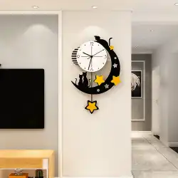 創造的な壁時計新しいリビングルームホームシンプルでモダンなファッションライト高級時計北欧の装飾壁カレンダー時計