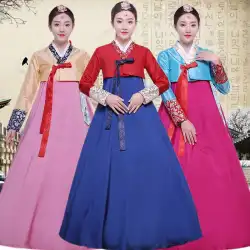 韓国の服西安国籍の服女性の大昌人服は韓服の伝統的な韓国の大人の宮廷舞踊衣装を改良しました