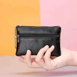レトロな韓国版の短い小銭入れレディースミニファッションワイルドコインバッグ手持ち超薄型キーバッグカードW6