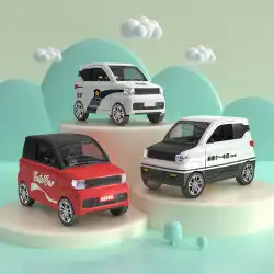 五菱宏光MINIおもちゃの車の慣性モデルの男の子の車のパトカーの音と軽い楽しい車の装飾品