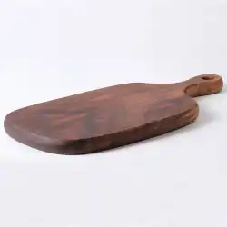 PuyuanLiangpin厚くした全木黒クルミまな板無垢材ピザステーキトレイカッティングボードブレッドボード