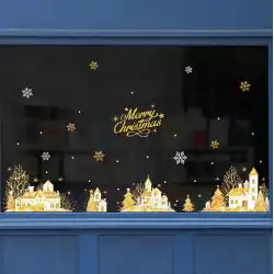 クリスマスステッカースノーフレークデコレーションシーンレイアウトガラスステッカーショップモールホリデー雰囲気ステッカー窓壁ステッカー