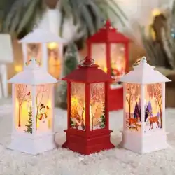 クリスマスギフトLED発光老人雪だるま常夜灯風ランプクリスマスデスクトップ装飾品ペンダント装飾z3