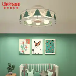 クリスマスツリーはシーリングライトの男の子と女の子の子供部屋の寝室の照明創造的な漫画の個性トロイの木馬の照明を導きました