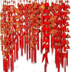 。中国の旧正月大きな赤唐辛子のひも祝福のキャラクターお祭り新年の装飾リビングルームインテリアドア新年グッズ小さなペンダントl21