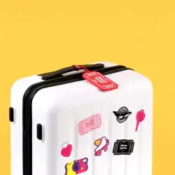 韓国のクリエイティブなシリコンスーツケースに記載されている搭乗チェックカードスーツケースタグ荷物バッグペンダント