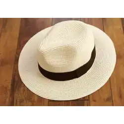 帽子女性の夏の旅行休暇ビーチ日よけ帽日焼け止めつばの広いシルクハット英国のパナマ麦わら帽子韓国版の潮