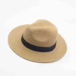 夏のカップルビーチサンハットユニセックス折りたたみ式サンシェード麦わら帽子イングランドパナマ海辺の休日の帽子