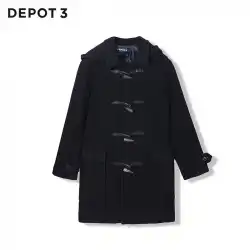 DEPOT3オリジナルデザインメンズコート輸入ホーンバックル脱脂綿サーマルコート