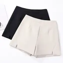 2018新しいスーツショーツ女性のハイウエストシフォン夏の薄い韓国バージョンルーズで薄いaラインカジュアルワイドレッグパンツ