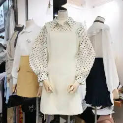 レトロな香港スタイルのシックな水玉模様の長袖シャツトップウィメンズ2018初秋新しいルーズオールマッチスチューデントシャツタイド