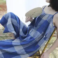 編まれた雲麻麻オリジナルデザインリネン薄手のサスペンダーパンツ夏の女性のジャンプスーツジャンプスーツクロップドパンツ