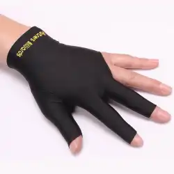 ビリヤード手袋超薄型通気性3本指リークフィンガービリヤードプロハイエンド手袋左手と右手ワンサイズ男性と女性ユニバーサル