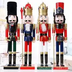 クリスマスの装飾純粋な手作りの木製工芸品英国スタイルの60cmくるみ割り人形の人形の家の装飾