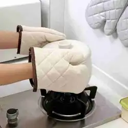 付加価値のある厚い綿の電子レンジオーブン手袋滑り止めの火傷防止耐熱性断熱手袋オーブンベーキング火傷防止ハンドz7