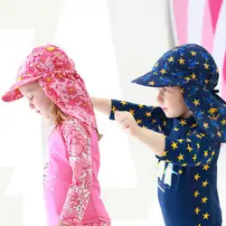 外国貿易韓国の子供用帽子首保護日焼け止めビーチ帽子男の子と女の子抗紫外線日焼け止め水泳帽