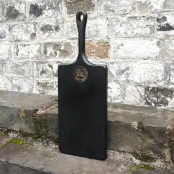 黒オリジナルデザイン無垢材まな板モデルルームキッチンまな板ブレッドボード写真ベーキングトレイソフトデコレーション